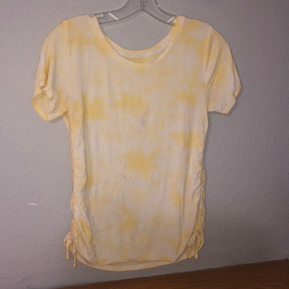 Tie dye yellow shirt